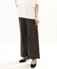 OLLFA06099 eur3(エウルキューブ) 【大きいサイズ】イージーワイドパンツ ダークグレー(93)