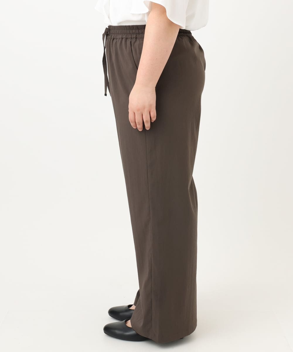 OLLFA06099 eur3(エウルキューブ) 【大きいサイズ】イージーワイドパンツ ダークグレー(93)