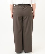 OLLFA06099 eur3(エウルキューブ) 【大きいサイズ】イージーワイドパンツ ダークグレー(93)