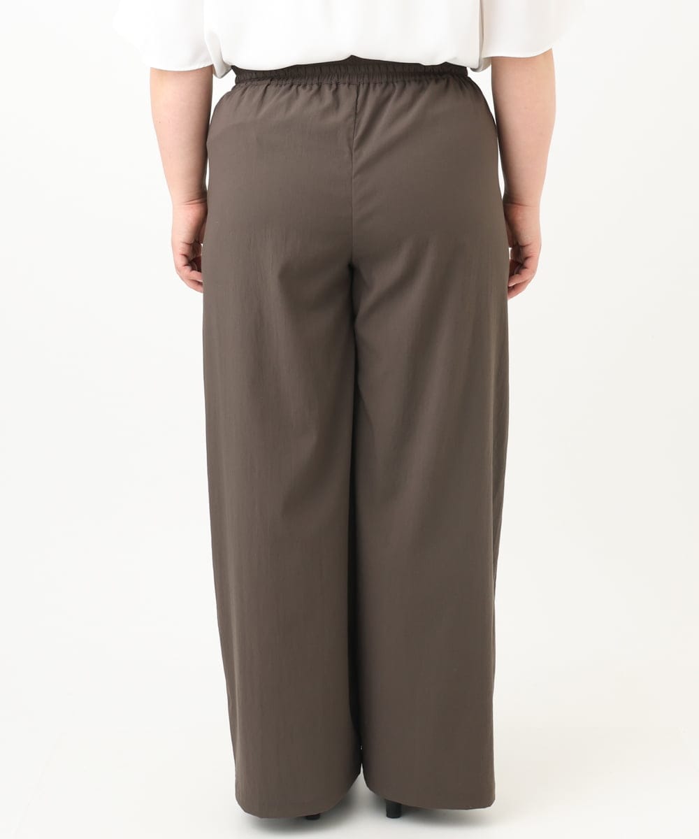 OLLFA06099 eur3(エウルキューブ) 【大きいサイズ】イージーワイドパンツ ダークグレー(93)