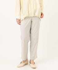 OLLFA10089 eur3(エウルキューブ) 【シリーズ累計販売2万枚！/大きいサイズ】さらさらストレッチテーパードパンツ グレージュ(89)