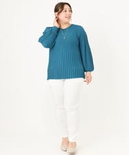 OLLFA10089 eur3(エウルキューブ) 【シリーズ累計販売2万枚！/大きいサイズ】さらさらストレッチテーパードパンツ ホワイト(90)