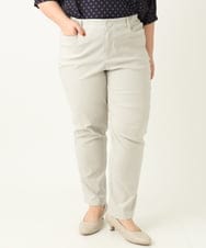 OLLFA11089 eur3(エウルキューブ) 【大きいサイズ】さらさらストレッチストレートパンツ グレージュ(89)