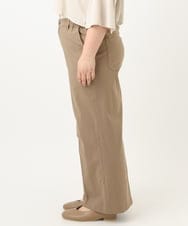 OLLFA28119 eur3(エウルキューブ) 【大きいサイズ】センタープレスワイドパンツ モカ(84)