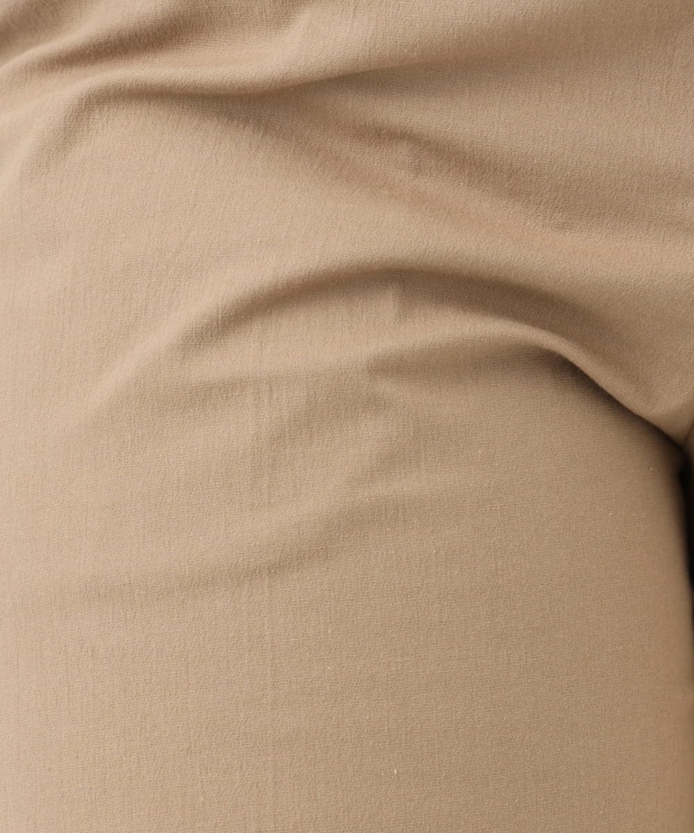 OLLFA28119 eur3(エウルキューブ) 【大きいサイズ】センタープレスワイドパンツ モカ(84)