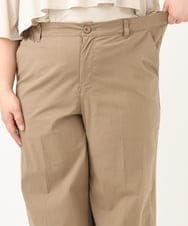 OLLFA28119 eur3(エウルキューブ) 【大きいサイズ】センタープレスワイドパンツ モカ(84)