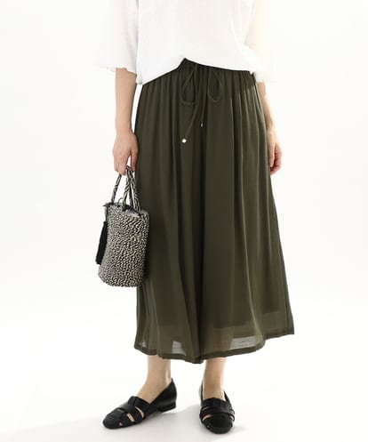 OLLFA29099 eur3 【大きいサイズ】スラブワイドパンツ