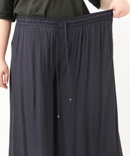 OLLFA29099 eur3(エウルキューブ) 【大きいサイズ】スラブワイドパンツ ネイビー(57)