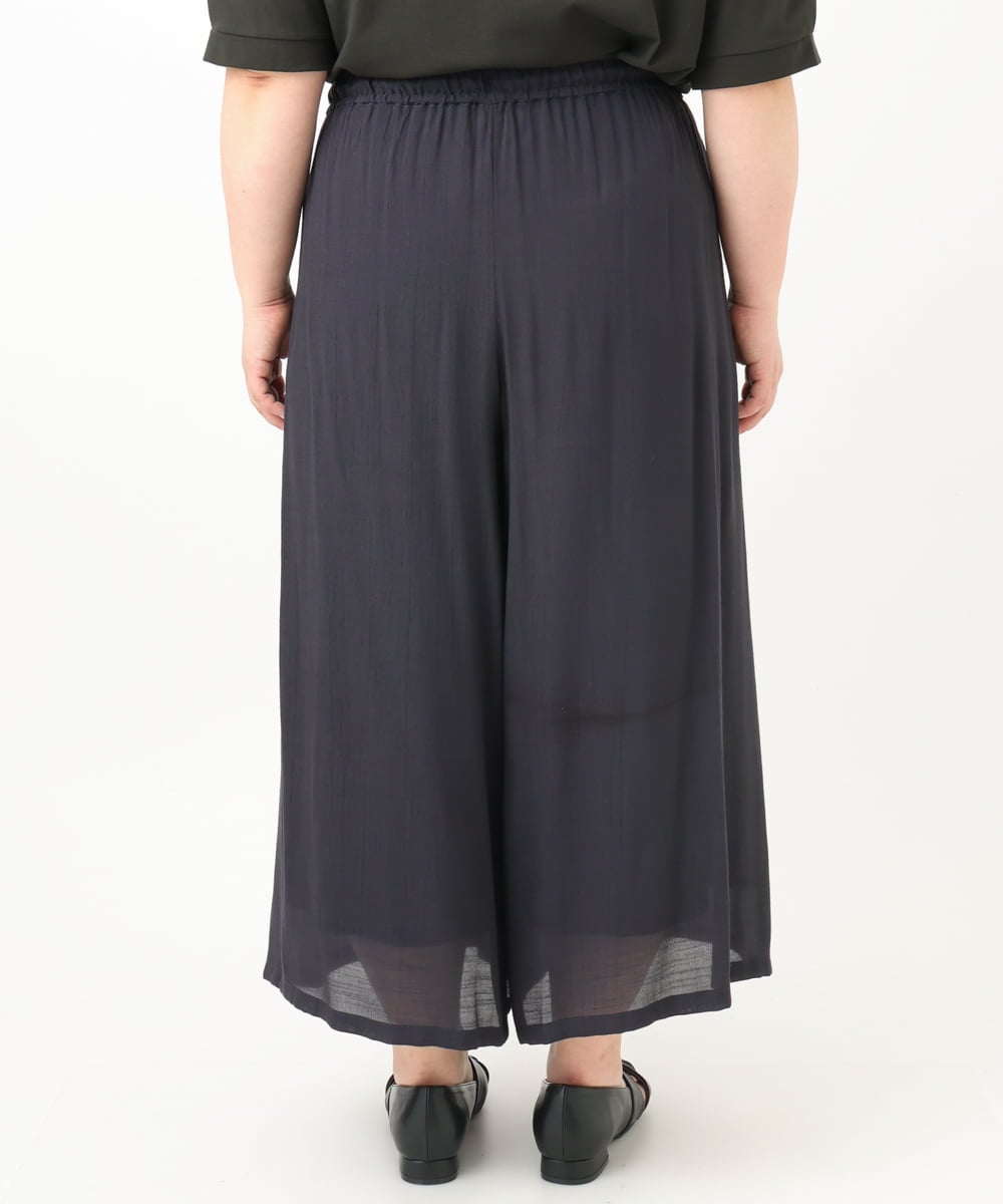 OLLFA29099 eur3(エウルキューブ) 【大きいサイズ】スラブワイドパンツ ネイビー(57)