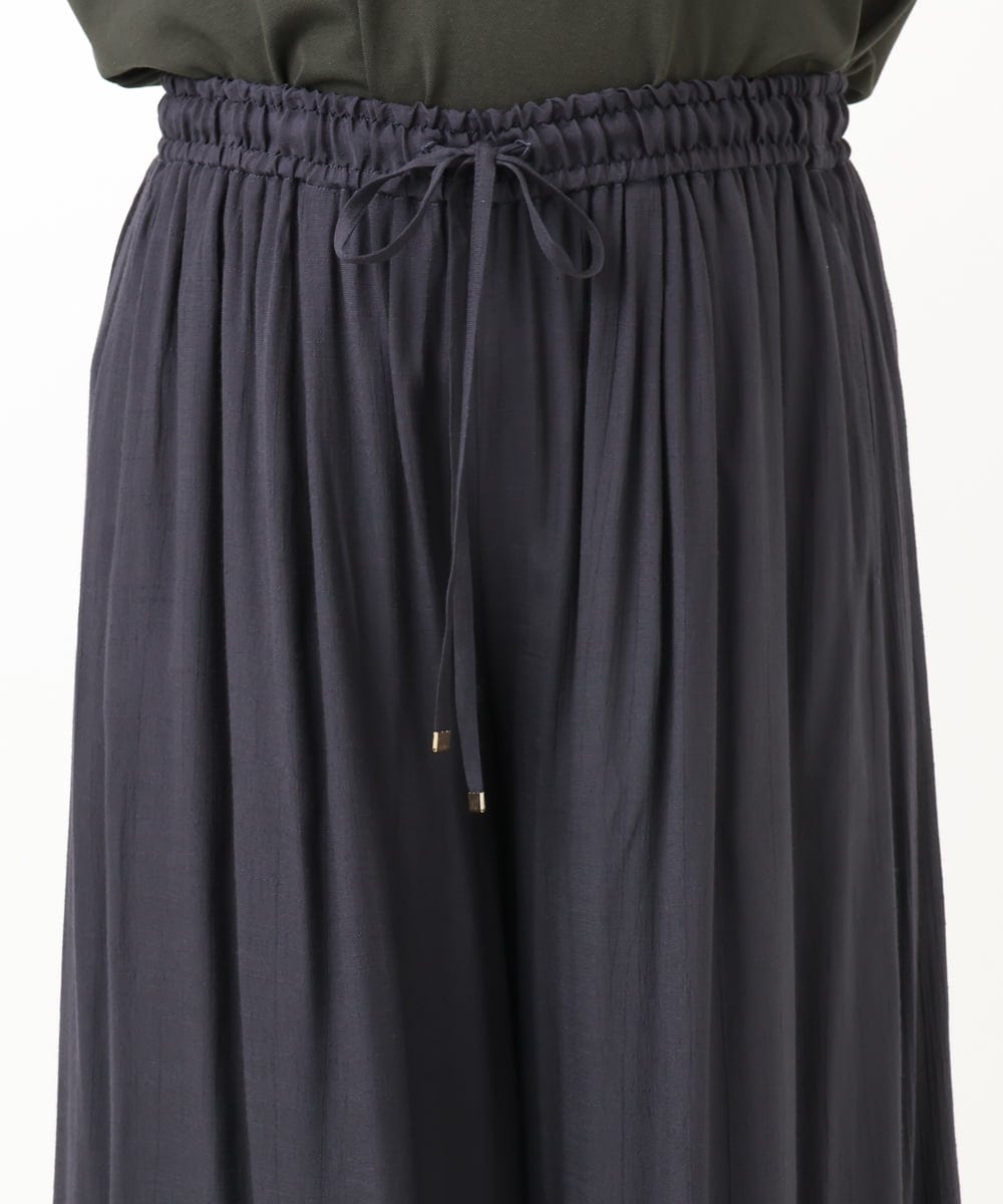 OLLFA29099 eur3(エウルキューブ) 【大きいサイズ】スラブワイドパンツ ネイビー(57)