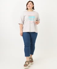 OLLFA33089 eur3(エウルキューブ) 【大きいサイズ/接触冷感】ストレッチデニムパンツ ブルー(55)