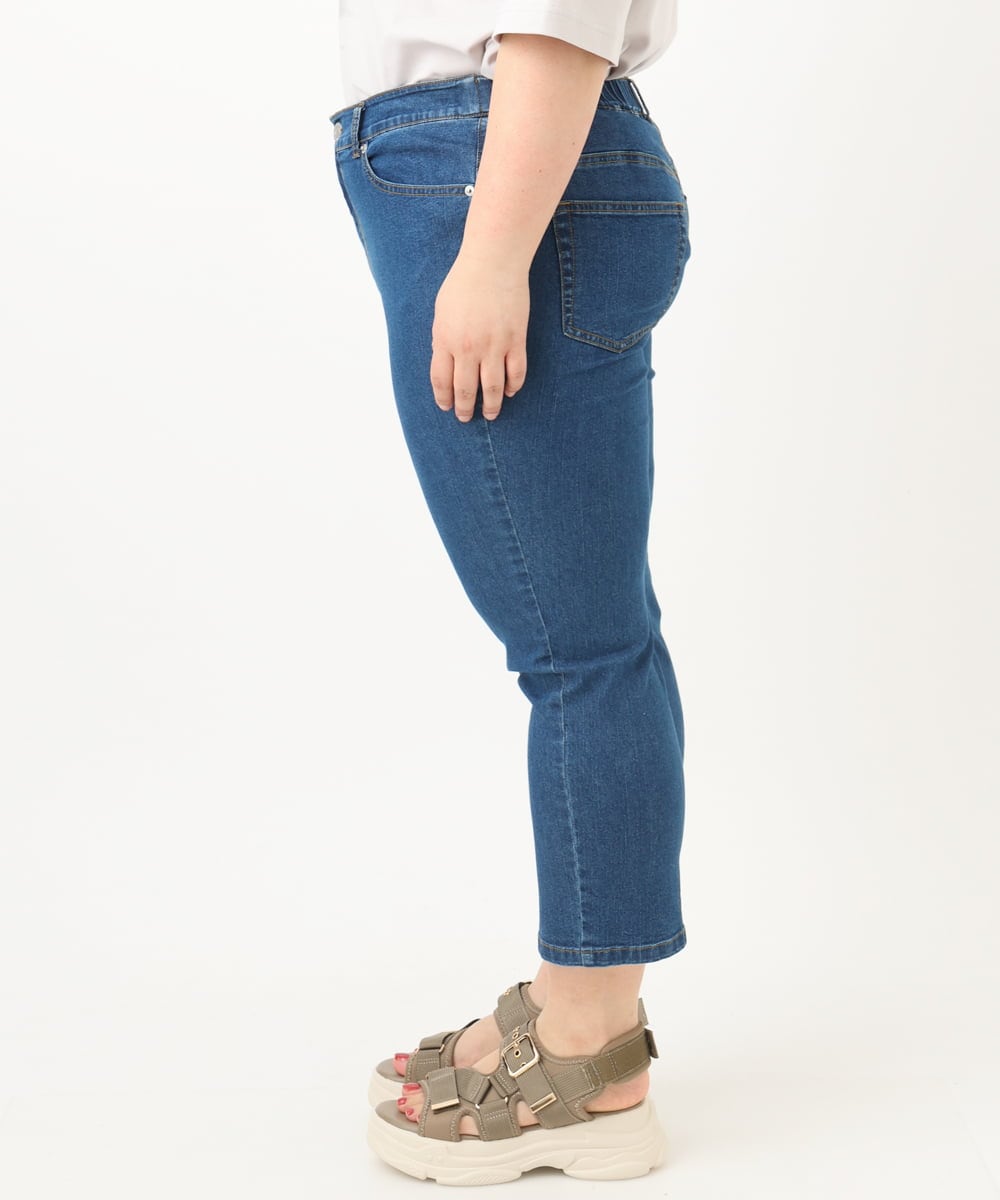 OLLFA33089 eur3(エウルキューブ) 【大きいサイズ/接触冷感】ストレッチデニムパンツ ブルー(55)