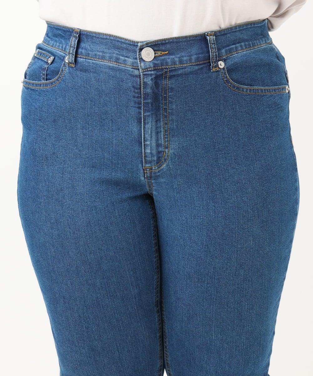 OLLFA33089 eur3(エウルキューブ) 【大きいサイズ/接触冷感】ストレッチデニムパンツ ブルー(55)