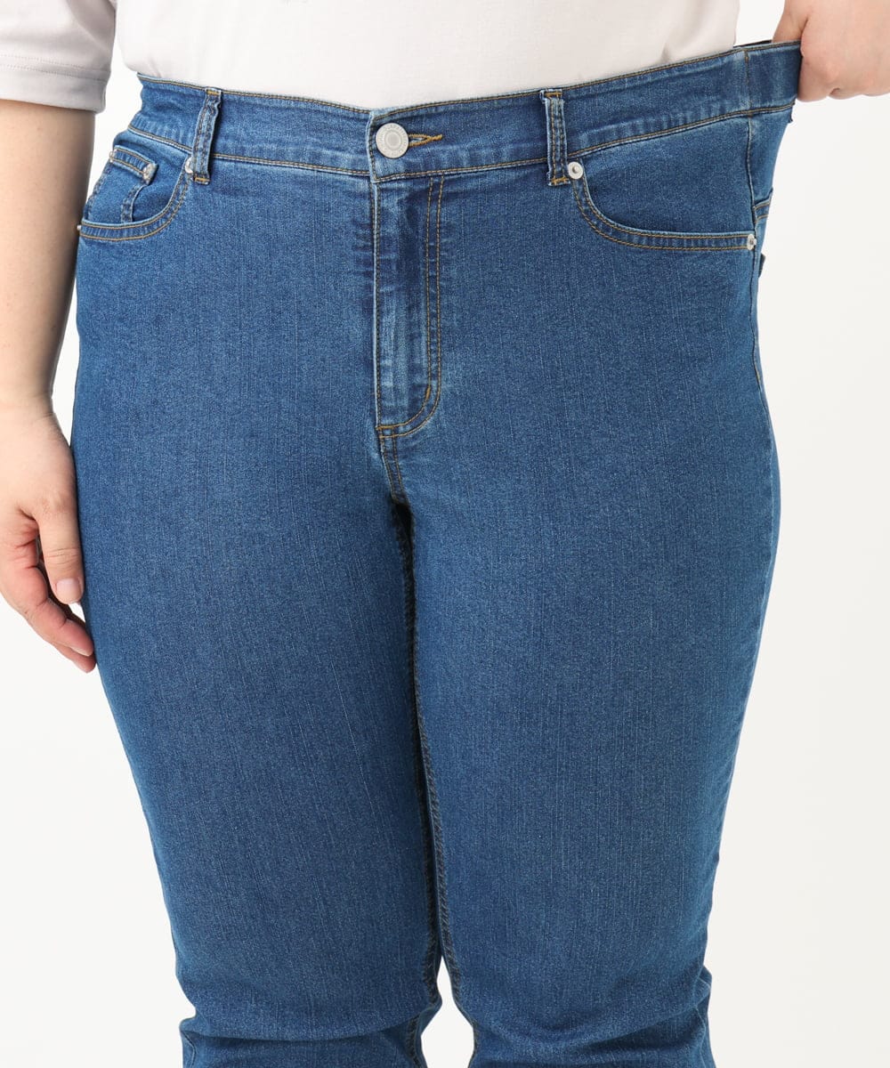 OLLFA33089 eur3(エウルキューブ) 【大きいサイズ/接触冷感】ストレッチデニムパンツ ブルー(55)