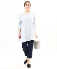 OLLFA33089 eur3(エウルキューブ) 【大きいサイズ/接触冷感】ストレッチデニムパンツ ネイビー(57)