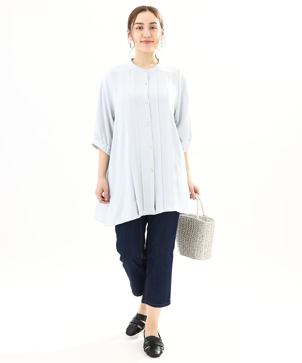 OLLFA33089 eur3(エウルキューブ) 【大きいサイズ/接触冷感】ストレッチデニムパンツ ネイビー(57)