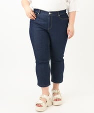 OLLFA33089 eur3(エウルキューブ) 【大きいサイズ/接触冷感】ストレッチデニムパンツ ネイビー(57)