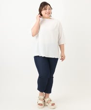 OLLFA33089 eur3(エウルキューブ) 【大きいサイズ/接触冷感】ストレッチデニムパンツ ネイビー(57)