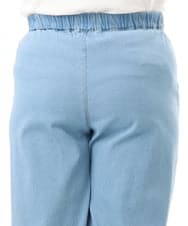 OLLFD16109 eur3(エウルキューブ) 【大きいサイズ/接触冷感】デニムイージーパンツ ライトブルー