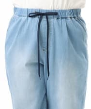 OLLFD16109 eur3(エウルキューブ) 【大きいサイズ/接触冷感】デニムイージーパンツ ライトブルー