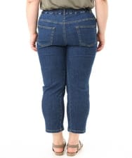 OLLFD17089 eur3(エウルキューブ) 【WEB先行販売】【大きいサイズ/接冷感触】ストレッチゆるフィットデニム ネイビー