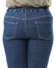 OLLFD17089 eur3(エウルキューブ) 【WEB先行販売】【大きいサイズ/接冷感触】ストレッチゆるフィットデニム ネイビー