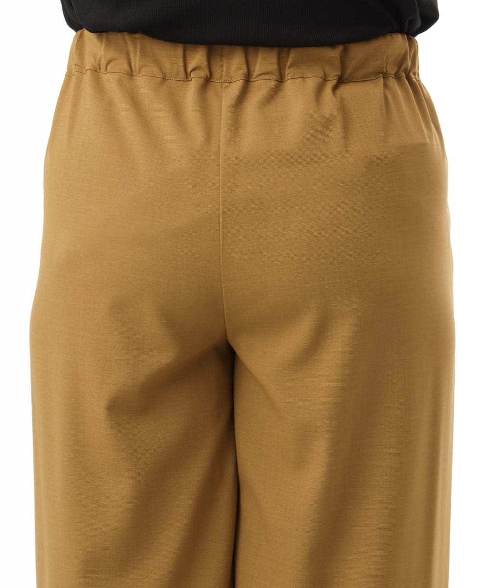 OLLFD18099 eur3(エウルキューブ) 【WEB先行販売】【大きいサイズ】ストレッチワイドイージーパンツ キャメル