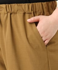 OLLFD18099 eur3(エウルキューブ) 【WEB先行販売】【大きいサイズ】ストレッチワイドイージーパンツ キャメル