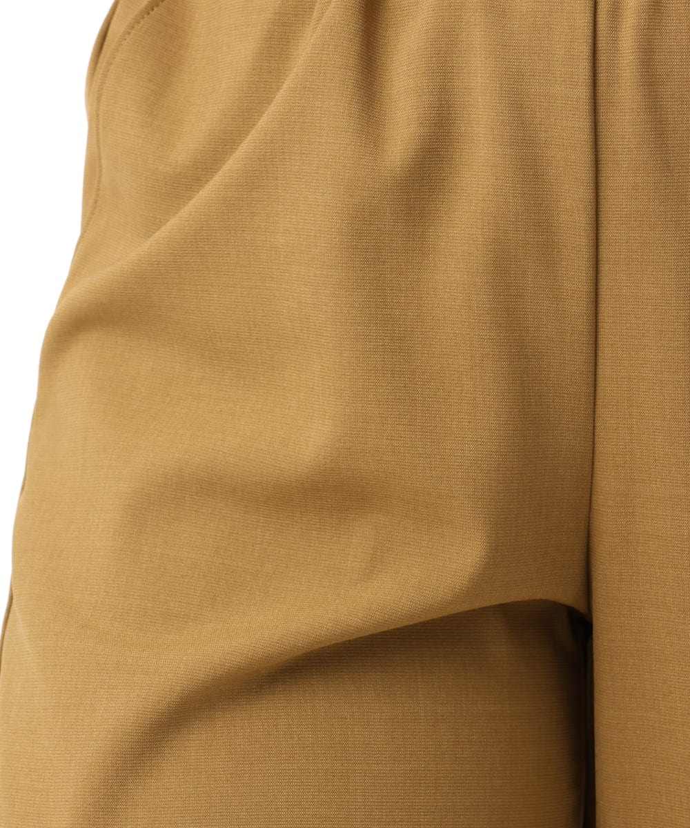 OLLFD18099 eur3(エウルキューブ) 【WEB先行販売】【大きいサイズ】ストレッチワイドイージーパンツ キャメル