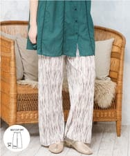 OLLFD19099 eur3(エウルキューブ) 【大きいサイズ/セルフカット可】プリーツパンツ アイボリー