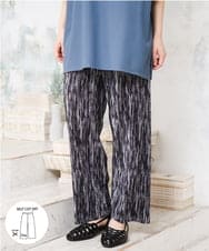 OLLFD19099 eur3(エウルキューブ) 【大きいサイズ/セルフカット可】プリーツパンツ ブラック