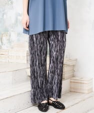 OLLFD19099 eur3(エウルキューブ) 【大きいサイズ/セルフカット可】プリーツパンツ ブラック
