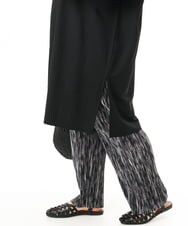 OLLFD19099 eur3(エウルキューブ) 【大きいサイズ/セルフカット可】プリーツパンツ ブラック