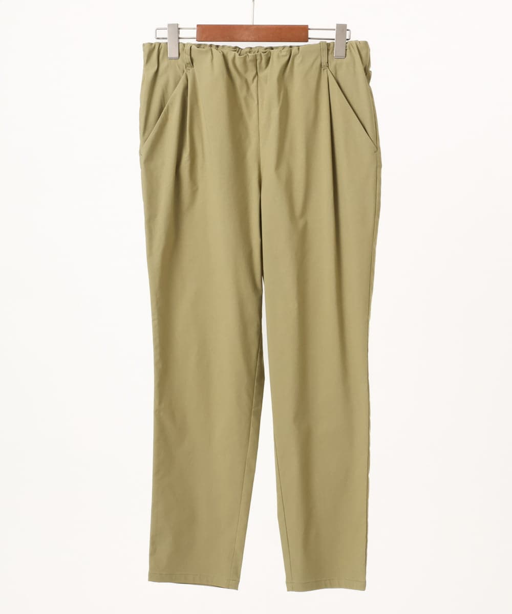 OLLFD25089 eur3(エウルキューブ) 【WEB先行販売】【シリーズ累計販売2万枚！/大きいサイズ】さらさらストレッチテーパードパンツ ライトグリーン(30)