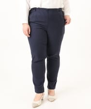 OLLFD25089 eur3(エウルキューブ) 【WEB先行販売】【シリーズ累計販売2万枚！/大きいサイズ】さらさらストレッチテーパードパンツ ネイビー(57)