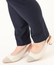 OLLFD25089 eur3(エウルキューブ) 【WEB先行販売】【シリーズ累計販売2万枚！/大きいサイズ】さらさらストレッチテーパードパンツ ネイビー(57)