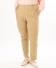 OLLFD25089 eur3(エウルキューブ) 【シリーズ累計販売2万枚！/大きいサイズ】さらさらストレッチテーパードパンツ ベージュ(82)