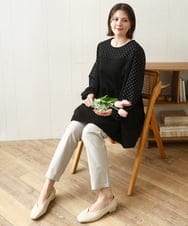 OLLFD25089 eur3(エウルキューブ) 【シリーズ累計販売2万枚！/大きいサイズ】さらさらストレッチテーパードパンツ グレージュ(89)