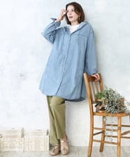 OLLFD27089 eur3(エウルキューブ) 【WEB先行販売】【大きいサイズ】さらさらストレッチストレートパンツ ライトグリーン(30)