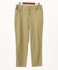 OLLFD27089 eur3(エウルキューブ) 【WEB先行販売】【大きいサイズ】さらさらストレッチストレートパンツ ライトグリーン(30)