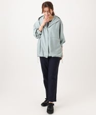 OLLFD27089 eur3(エウルキューブ) 【大きいサイズ】さらさらストレッチストレートパンツ ネイビー(57)