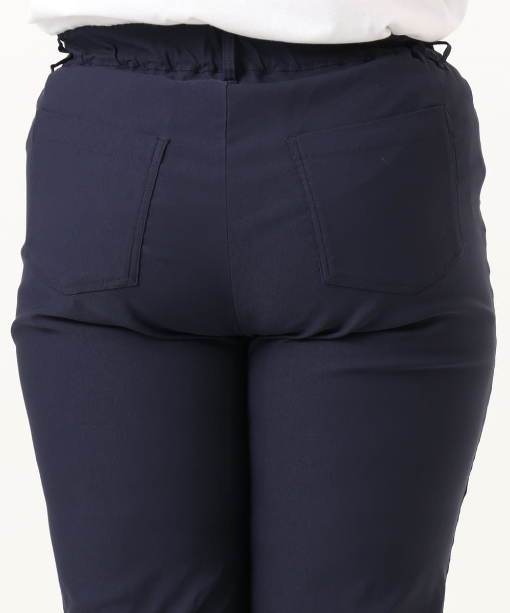 OLLFD27089 eur3(エウルキューブ) 【WEB先行販売】【大きいサイズ】さらさらストレッチストレートパンツ ネイビー(57)