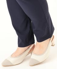 OLLFD27089 eur3(エウルキューブ) 【WEB先行販売】【大きいサイズ】さらさらストレッチストレートパンツ ネイビー(57)