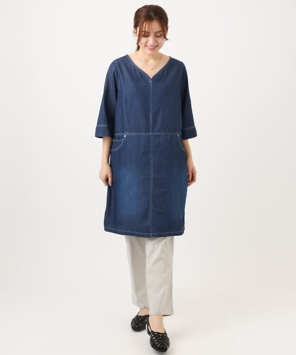 OLLFD27089 eur3(エウルキューブ) 【大きいサイズ】さらさらストレッチストレートパンツ グレージュ(89)