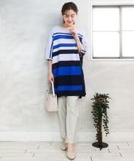 OLLFD27089 eur3(エウルキューブ) 【大きいサイズ】さらさらストレッチストレートパンツ グレージュ(89)