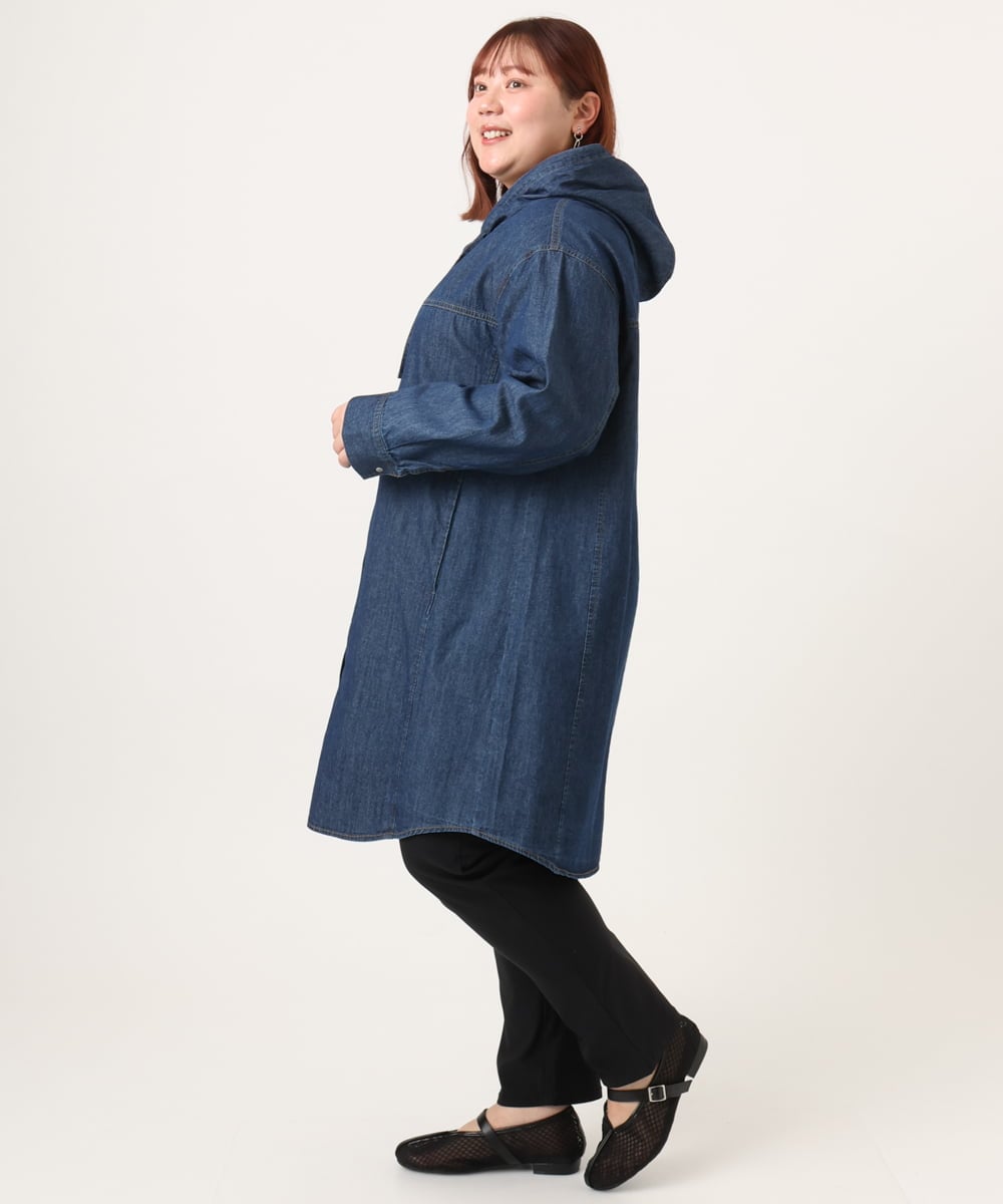 OLLFD27089 eur3(エウルキューブ) 【WEB先行販売】【大きいサイズ】さらさらストレッチストレートパンツ ブラック(94)