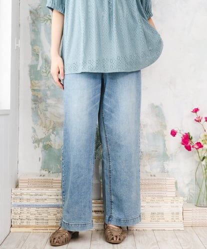 OLLFD28109 eur3 【WEB先行販売】【大きいサイズ】ワイドストレートデニム