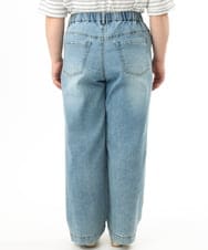 OLLFD28109 eur3(エウルキューブ) 【WEB先行販売】【大きいサイズ】ワイドストレートデニム ブルー