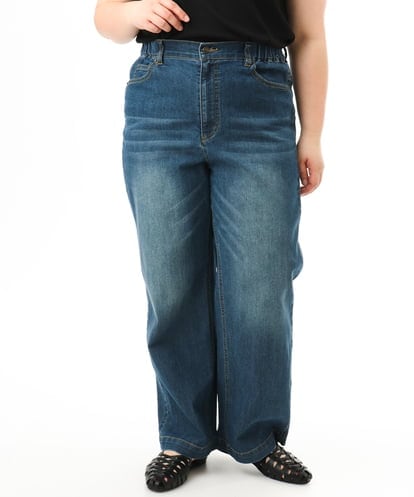 OLLFD28109 eur3 【WEB先行販売】【大きいサイズ】ワイドストレートデニム