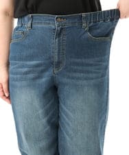 OLLFD28109 eur3(エウルキューブ) 【WEB先行販売】【大きいサイズ】ワイドストレートデニム ネイビー